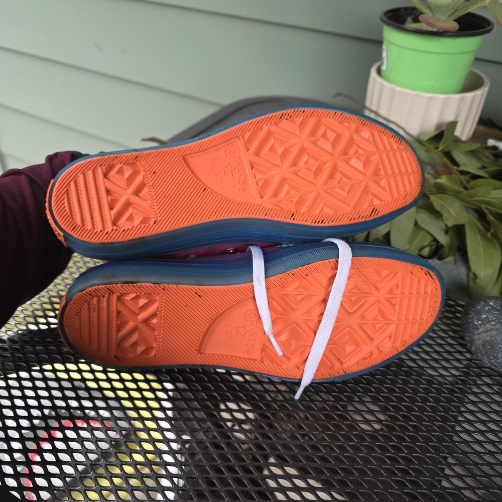 Converse Women's Purple and Blue Sneakers - Picture 4 of 7